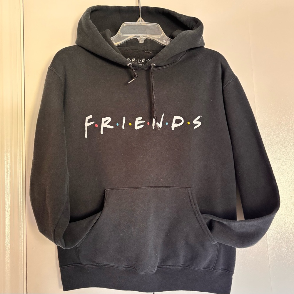 Friends Logo Black Hoodie - Official TV Show Sweatshirt